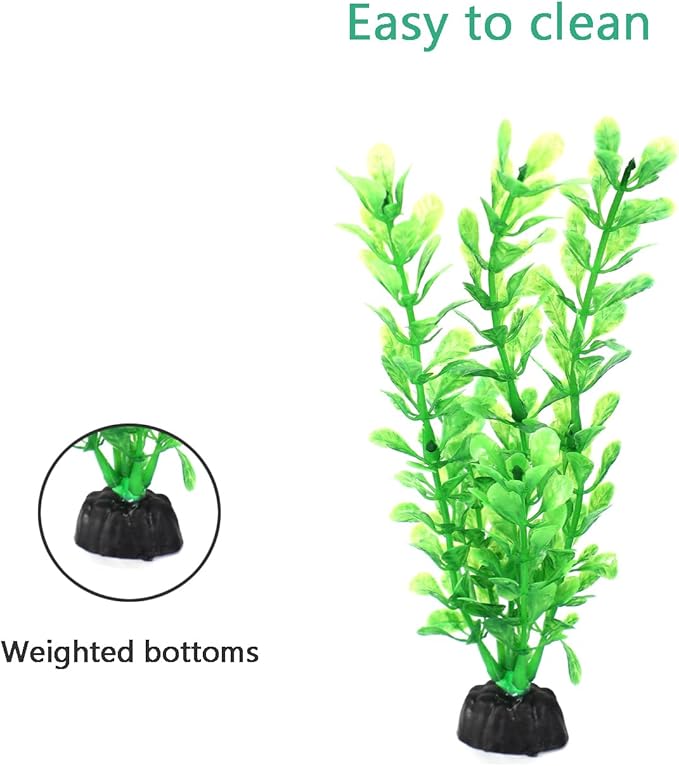 AQUANEAT Artificial Fish Tank Plants, Plastic Aquarium Decorations - Image 3