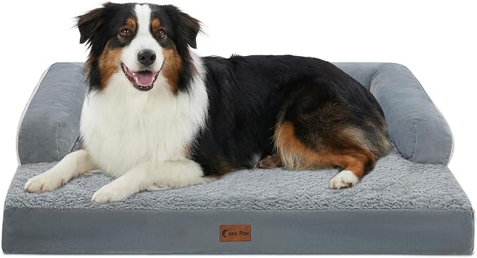 Orthopedic Dog Beds for Large Sized Dogs, Waterproof Egg Crate Foam Medium Dog by CasaPaw