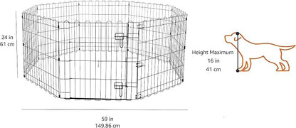 Amazon Basics Foldable Octagonal Metal Exercise Pen - Image 2