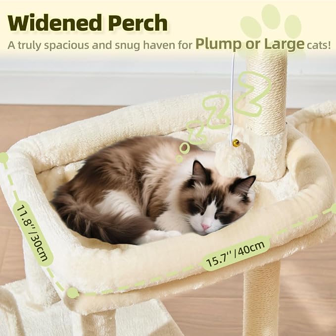 Taoqimiao MS043M Cat Tree, 32.2-Inch Cat Tower - Image 2
