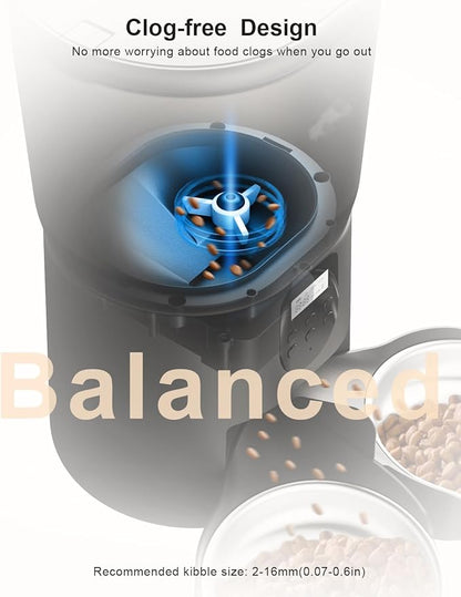 Automatic Cat Feeders for 2Cats, 6L/25cup Automatic Cat Food Dispenser - Image 6