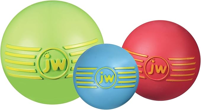 JW iSqueak Ball Durable Natural Rubber Dog Toy by JWPet
