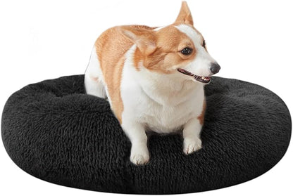 Dog Bed for Small Medium Large Dogs, 24 inch Calming Dogs Bed, Washable-Round by Nisrada
