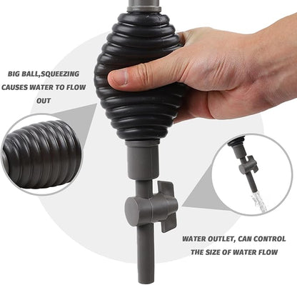 Aquarium Gravel Cleaner Siphon Vacuum, manually Operated Water Changer kit and - Image 5