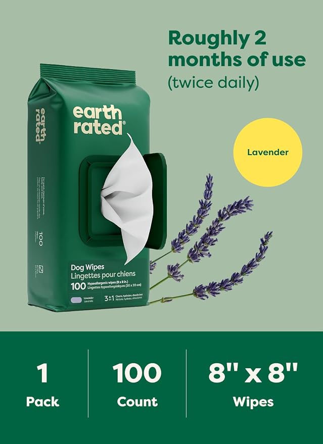 Earth Rated Dog Wipes, Hypoallergenic, 3-in-1 Cleaning and Hydrating, - Image 8