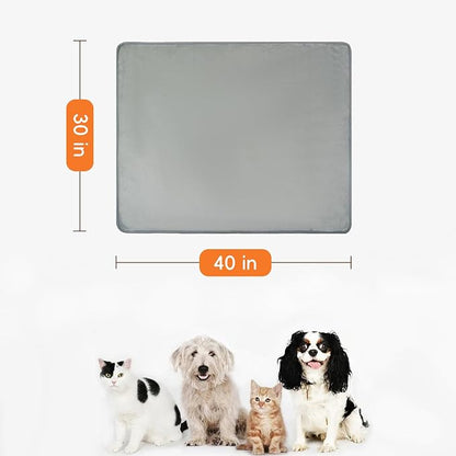 Waterproof Dog Blankets Light Grey, Soft Fluffy Sofa Car Bed Protector - Image 2