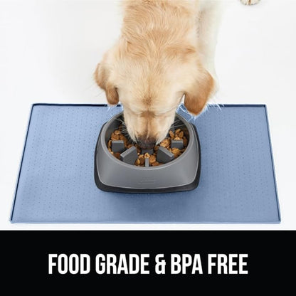 GORILLA GRIP 100% Waterproof Raised Edge BPA Free Silicone Pet Feeding Mat - Image 8