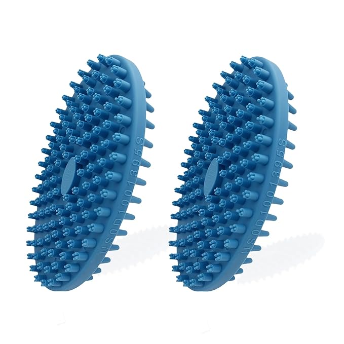 Dog Grooming Brush, Lilpep Pet Shampoo Bath Brush Soothing Massage Rubber Comb by PetSupplies