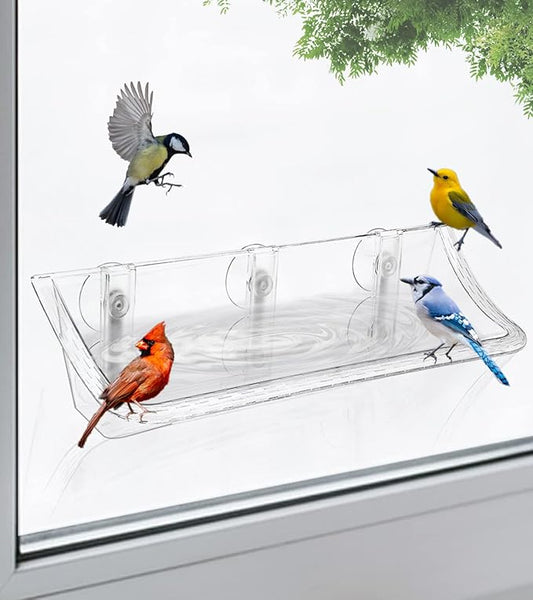 Clear Window Mounted Bird Feeder Bath by ANBAIMEI-LookingForwardToJoiningYourLife
