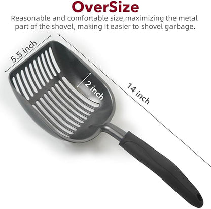 Cat Litter Scoop, Kitty Metal Scooper, Aluminum Alloy Sifter, Kitten Pooper - Image 2