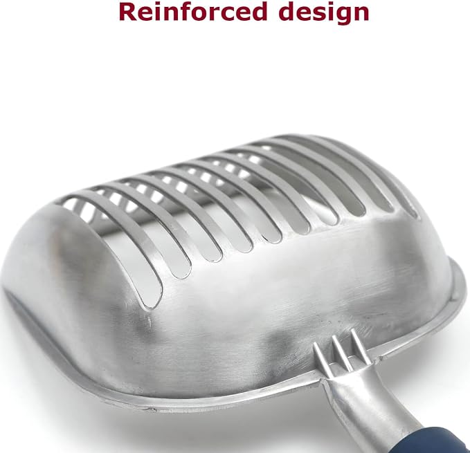 Cat Litter Scoop, Kitty Metal Scooper, Aluminum Alloy Sifter, Kitten Pooper - Image 3