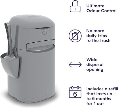 Litter Genie Easy Roll Cat Litter Disposal Pail | Odour Control, Refill Bags & - Image 3