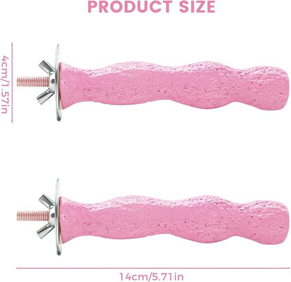 2pcs Bird Beak Grinding Stone, Anti-Slip Parakeet Nail Trimming Stick Resin - Image 2