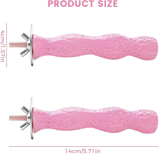2pcs Bird Beak Grinding Stone, Anti-Slip Parakeet Nail Trimming Stick Resin - Image 2