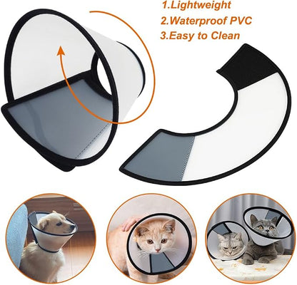 Vivifying Cat Cone, Adjustable Recovery Pet Cone, Lightweight Plastic - Image 5