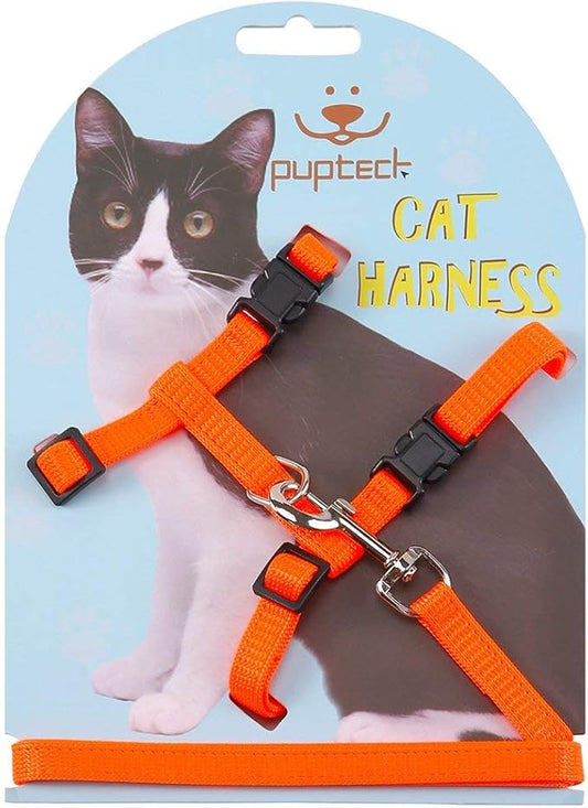 PUPTECK Adjustable Cat Harness and Leash Set Escape Proof Kitten Strap Collar by PUPTECK