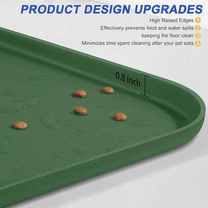 Silicone Pet Feeding Mat with Raised Edge - Image 4
