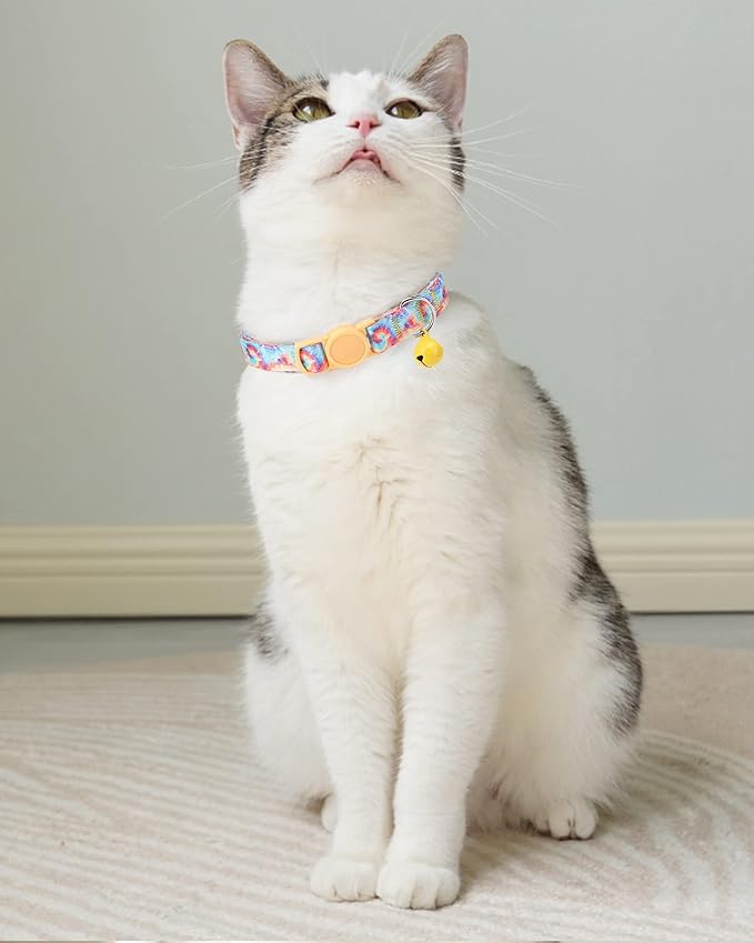 SOLMOONY Cute Cat Collar for Girl Boy, Colorful Breakaway Cat Collars - Image 3