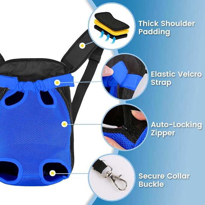 Dog Backpack Carrier, Pet Sling Front Backpack - Image 5