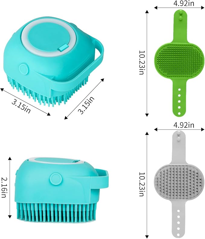 Comotech 6PCS Dog Bath Brush & Dog Toothbrush | Adjustable Handle Shampoo Brush - Image 6