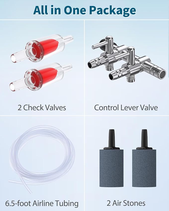 Pawfly Aquarium Air Pump 60 GPH Oxygen Pump - Image 3
