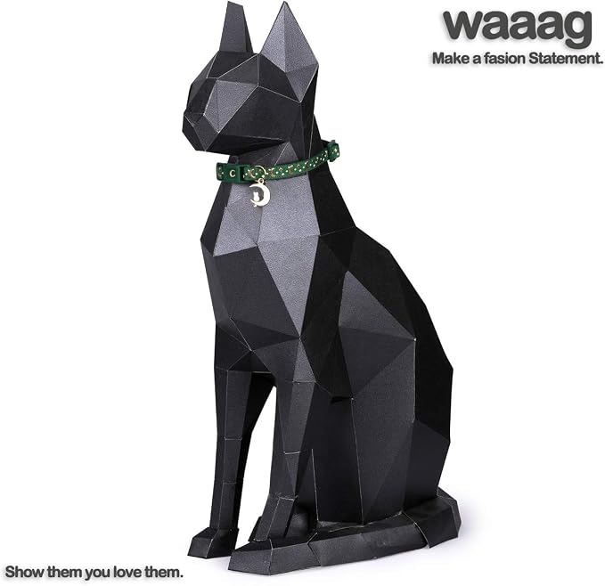 waaag Gold Moons and Stars Safety Breakaway Cat Collar, Glow in The Dark - Image 2