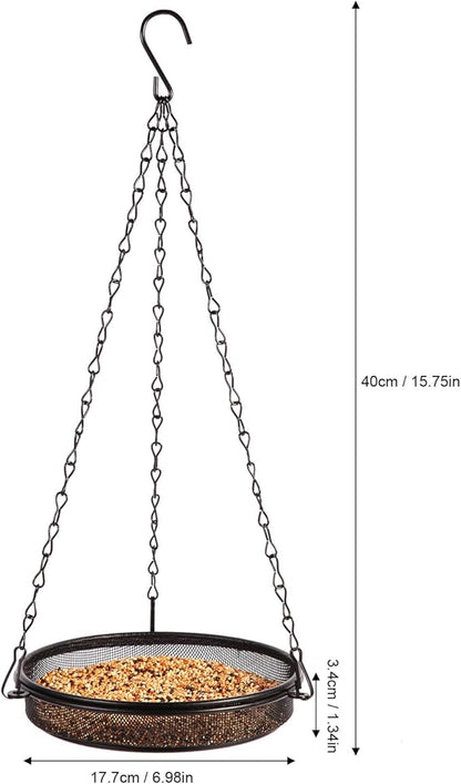 Hanging Bird Feeder & Tray&Metal Mesh Platform & Feeder Hanging - Image 3