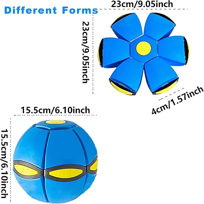 FlidRunest 2PCS Pet Toy Flying Saucer Ball, Flying Saucer Balls Dog Toy - Image 2