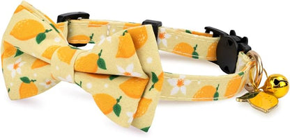2 Pack Cotton Cat Collar with Bow Tie and Bell - Image 4