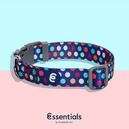 Blueberry Pet Essentials Rainbow Polka Dots Adjustable Dog Collar, Neck 12"-16" - Image 7
