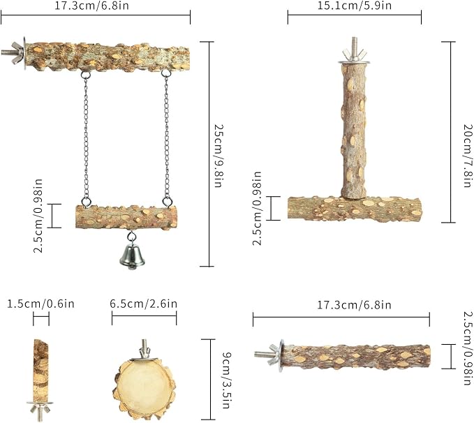 Bird Perches, Bird Perch Chewing Stick Cage Accessories Parrot Climbing - Image 2