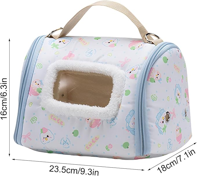 Portable Bird Travel Carrier, Transparent Window Visibility, 23.5x18x16cm - Image 6