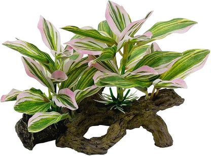 Smoothedo-Pets Fish Tank Decorations Aquarium Decor Ornaments Betta Pink Leaf by EnvironmentFriendlyArtificialPlasticPlantAquariumDecoration