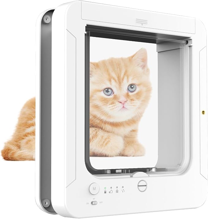 Smart Cat Door for Interior & Exterior Doors, Outer Frame Size 11.5"x10.1" by LcsiucoCarNavigationRadio