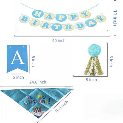 Pet Birthday Party Set, Dogs Bandana and Dog Birthday Hat - Image 6
