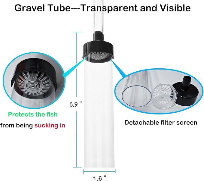 4.3ft Fish Tank Cleaner Aquarium Siphon Gravel Vacuum - Image 3