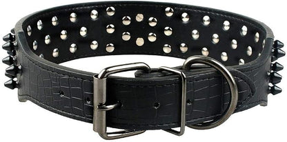 Serijoars Spiked Studded Dog Collar, PU Leather Dog Collar, Adjustable Pet - Image 5
