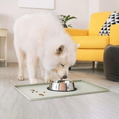 Dog Food Mat, Silicone Waterproof Food Tray, Non Slip Pet Bowl Mats Placemat - Image 7