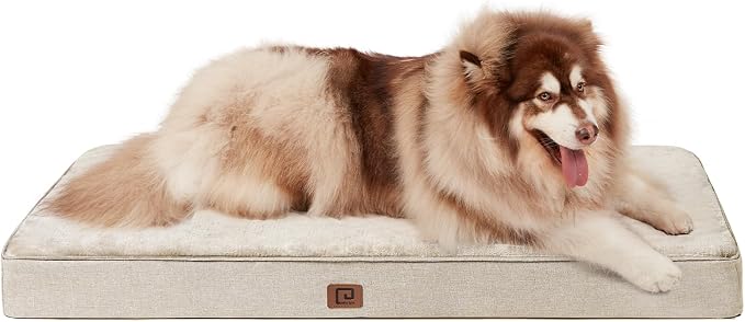 EHEYCIGA Waterproof Dog Bed Orthopedic 47"x29", Memory Foam Pet Bed by EHEYCIGA