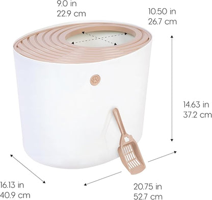 IRIS USA Cat Litter Box, Large Top Entry - Image 2