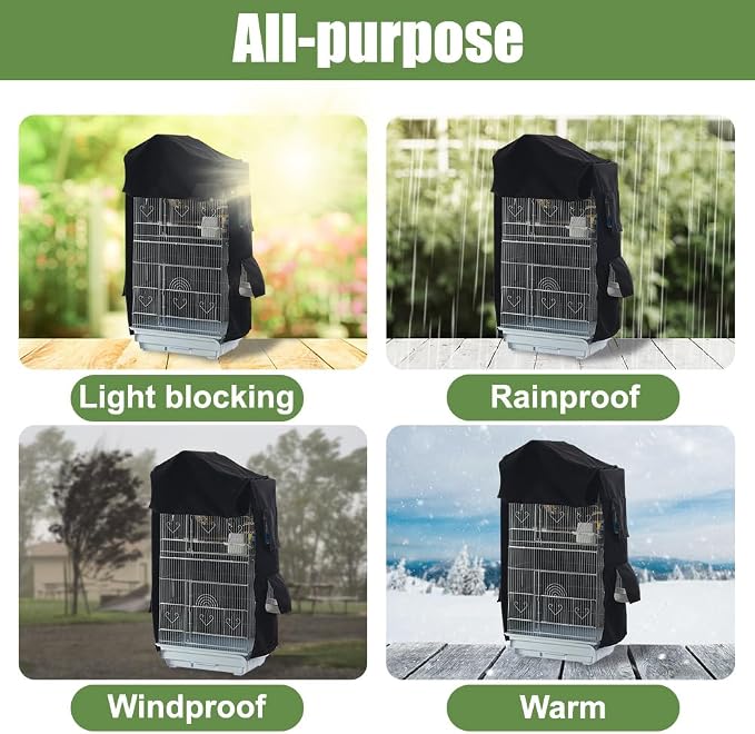 DONGKER Bird Cage Cover, Waterproof Bird Black-Out Cover Breathable - Image 6