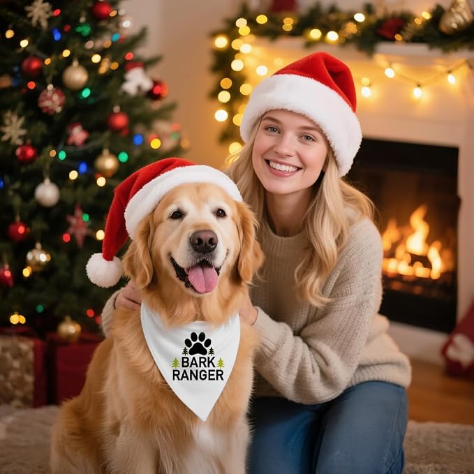 Bark Ranger White Dog Bandana, Funny Gifts - Image 5