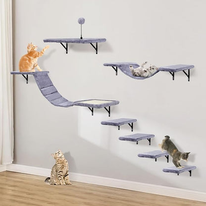 Wall-Mounted Cat Climber Set by Sobly