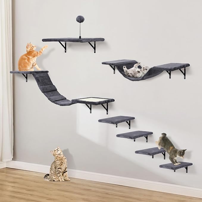 Wall-Mounted Cat Climber Set by Sobly