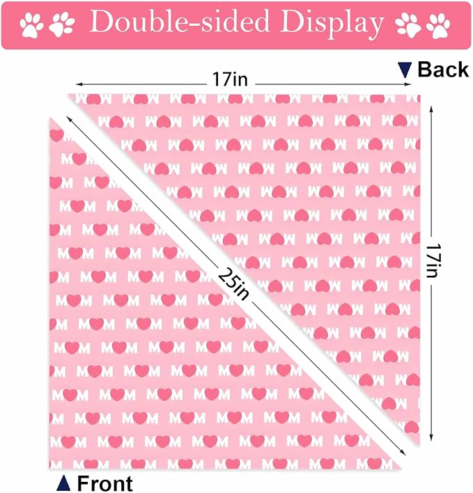 Mother Day Dog Bandanas, I Love Mom Dog Scarf, Accessories - Image 5