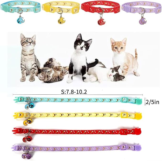 Yizepet Cat Collars with Bells, Breakaway Kitten Collar, Cute Kitty Collar - Image 5