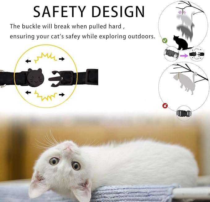 Breakaway Cat Collar with Airtag Holder, Safety Kitten Collar with Apple Airtag - Image 2