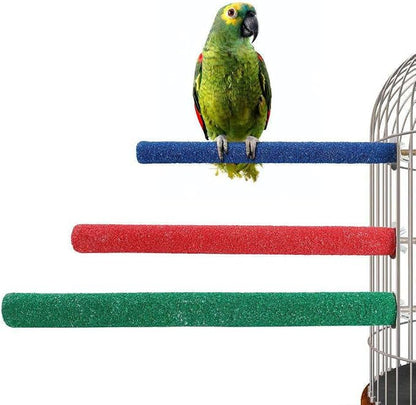 10 Pcs Parrot Perch Stand Bird Perch Stand Toy Colorful Paw Grinding Stick Cage - Image 6