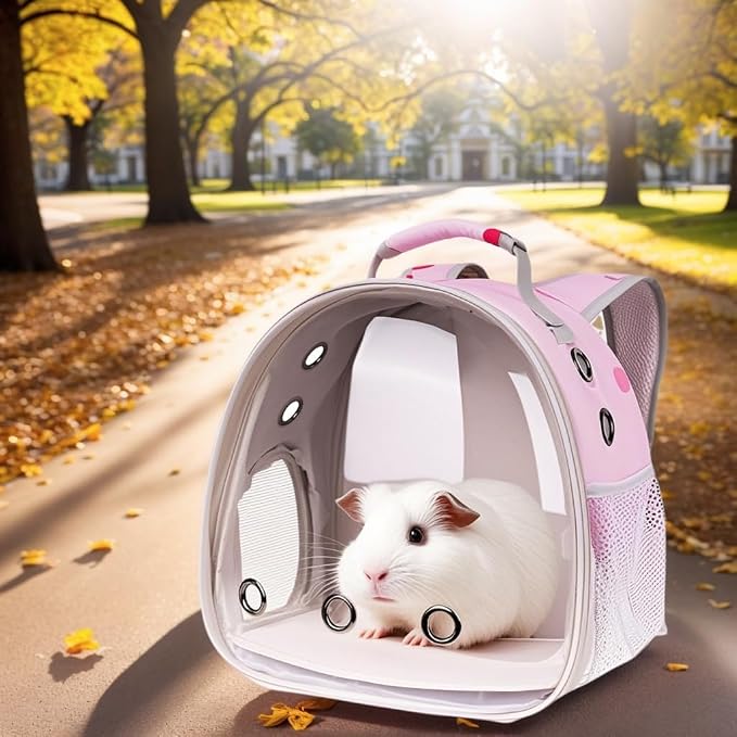 Portable Small Animal Backpack Travel Breathable Pet Carrier Bag Cages - Image 5