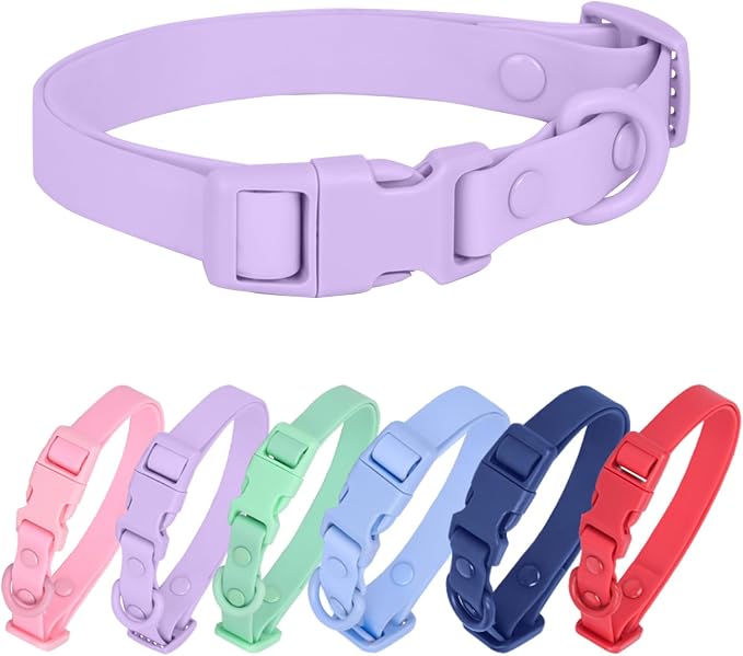Waterproof Dog Collar Soft Rubber Dog Collar by PLOJOP